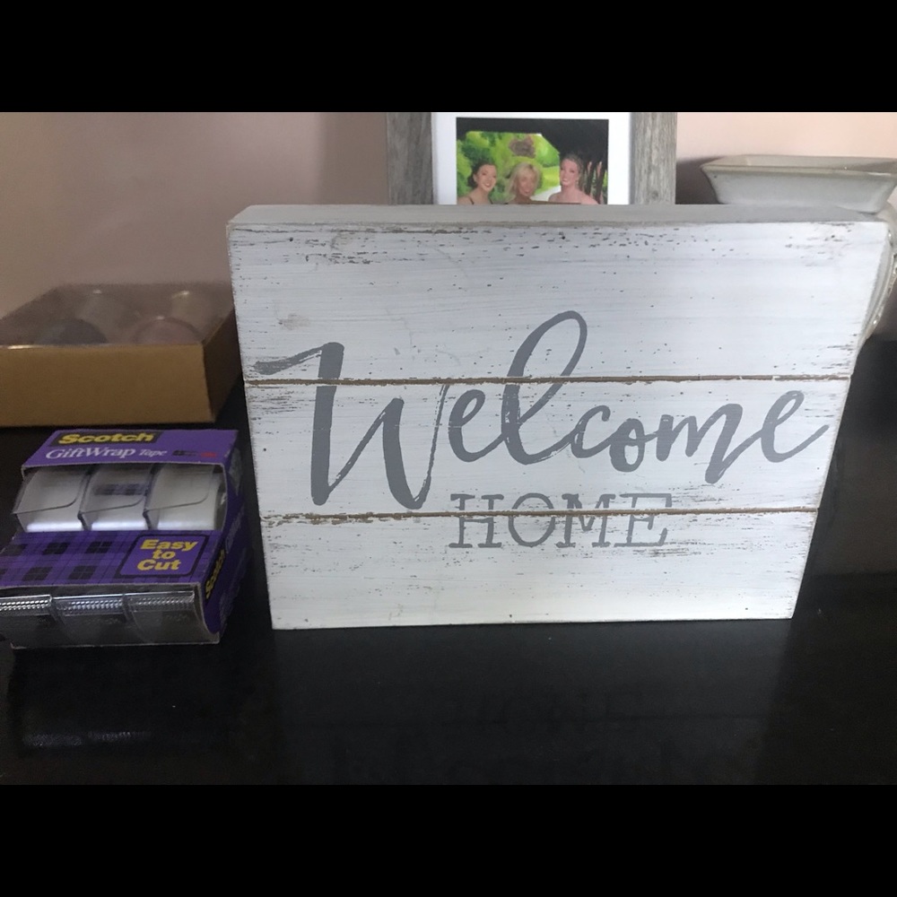 Small wooden sign